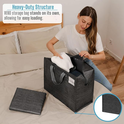 VENO 4 Pack Heavy Duty Moving Bags, Storage Bags, Packing Supplies, Top Zipper - Image 2