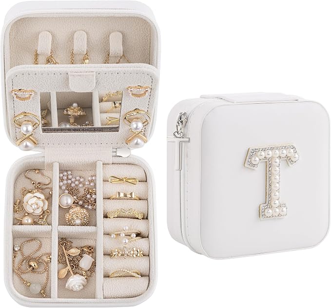 Birthday Gifts For Women, Initial Jewelry Box, Travel Jewelry Case, Gifts for by Unknown