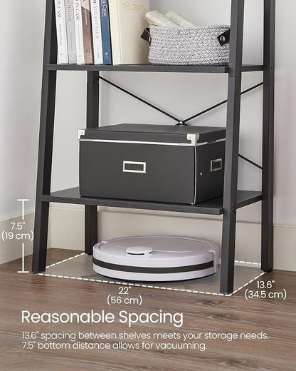 VASAGLE Ladder Shelf, 4-Tier Bookshelf, Storage Rack, Bookcase - Image 8