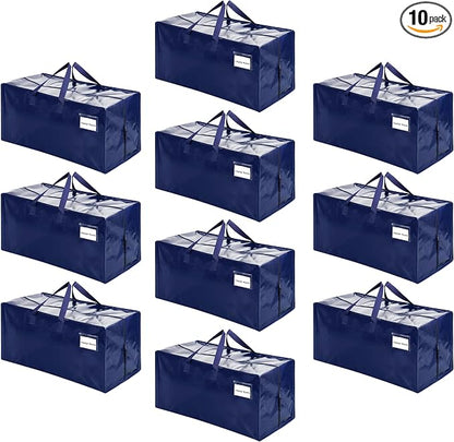 VENO 10 Pack Moving Bags w/Backpack Straps, Heavy Duty, Moving Boxes Alternative by Veno