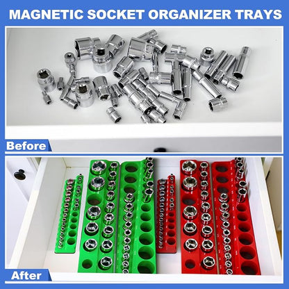 12 Pcs Magnetic Socket Organizer Set Compatible - Image 5