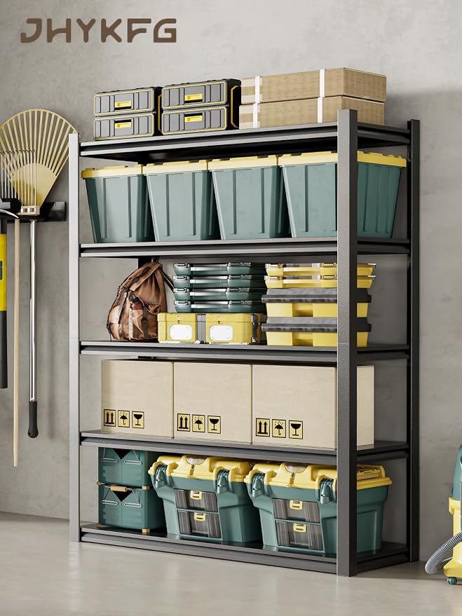 JHYKHG 72" W Storage Shelves, 5-Tier Heavy Duty Garage Shelving, Adjustable - Image 2