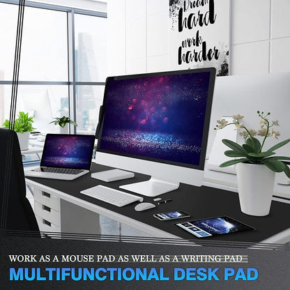 K KNODEL Large Office Leather Desk Mat, Mouse and Keyboard Pad, Computer and - Image 2