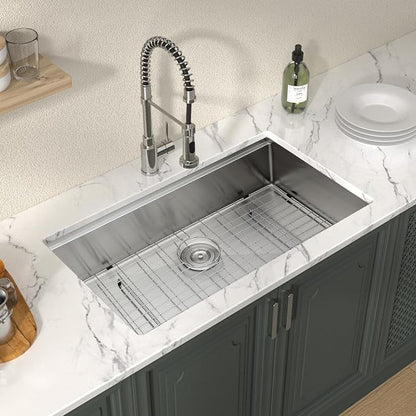Lordear 30 Inch Undermount Kitchen Sink Workstation 16 Gauge Stainless Steel - Image 2