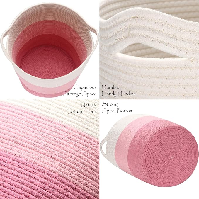 Sea Team Large Size Cotton Rope Woven Storage Basket - Image 4