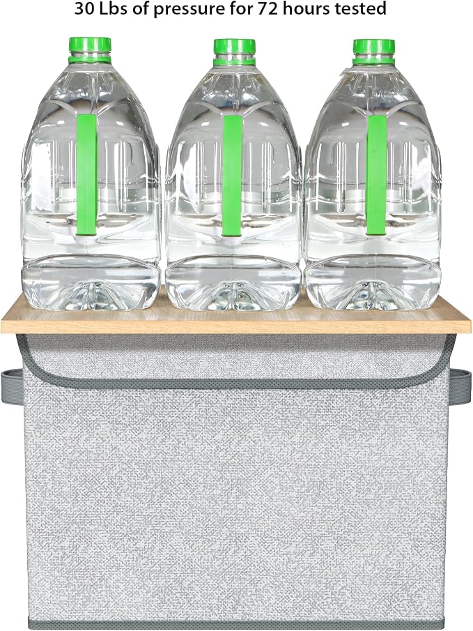 Univivi Storage Bins with Lids Large Collapsible Stackable Fabric Storage Boxes - Image 3