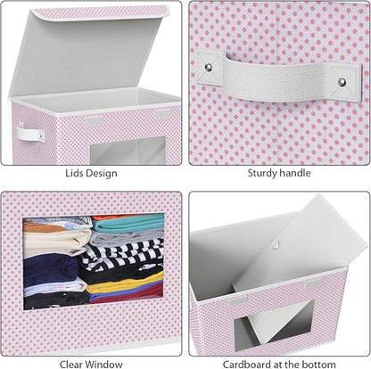 Univivi Fabric Foldable Storage Boxes Large Collapsible Stackable Storage Bins - Image 4