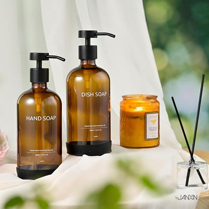 Glass Kitchen Soap Dispenser Set - Image 5