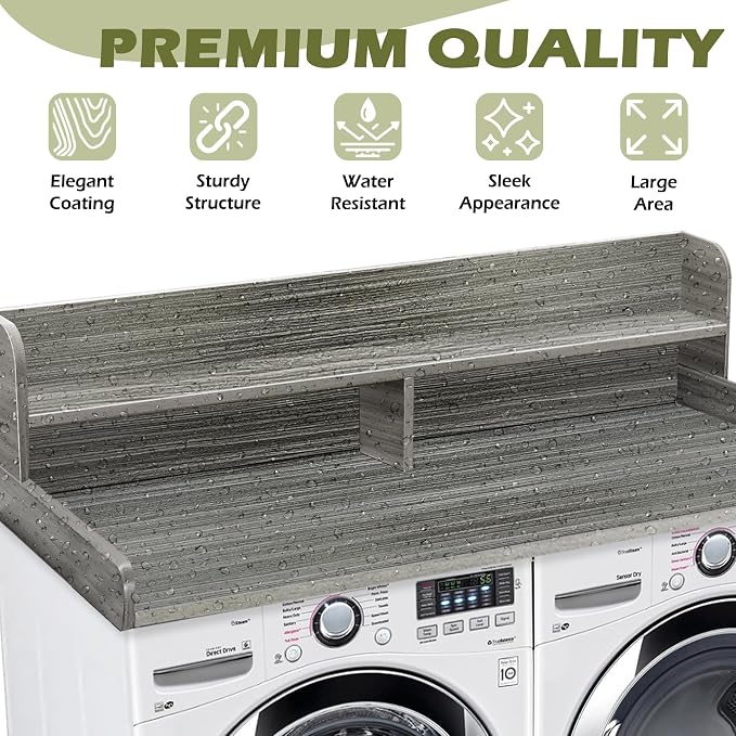 Royxen Laundry Countertop with Storage Universal Fit, Washer and Dryer - Image 5