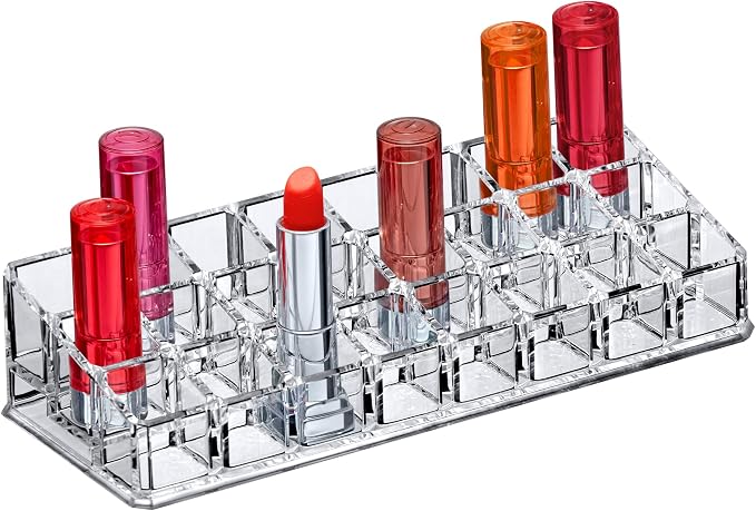 Amazing Abby - Glamour - 24-Slot Acrylic Lipstick Organizer, Lipstick Holder by AmazingAbby