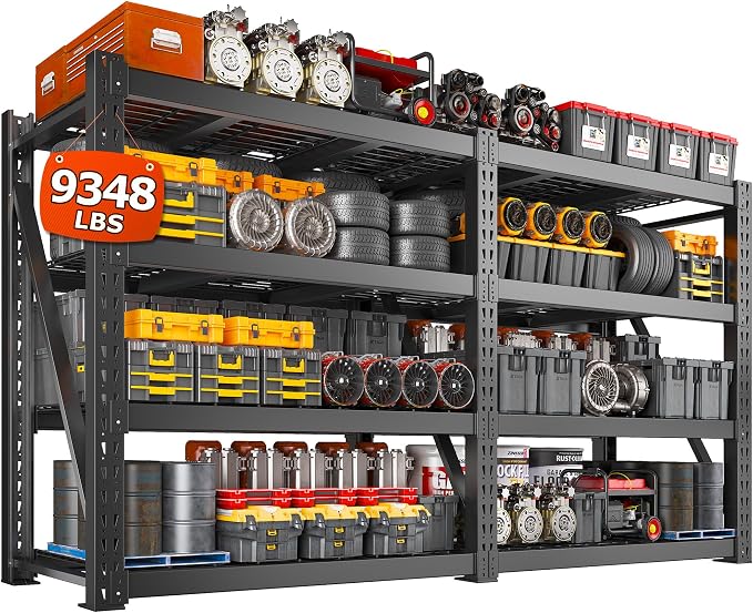 Bepatio 93" W 4-Tier Industrial Garage Shelving 9348LBS Heavy Duty Shelving - Image 4