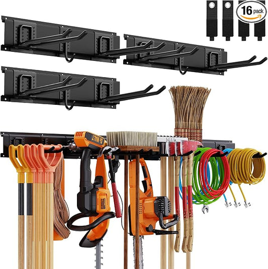 Garage Organzier Wall Mount, 48 Inch Garden Tool Organizer, Adjustable Tool by Waturis