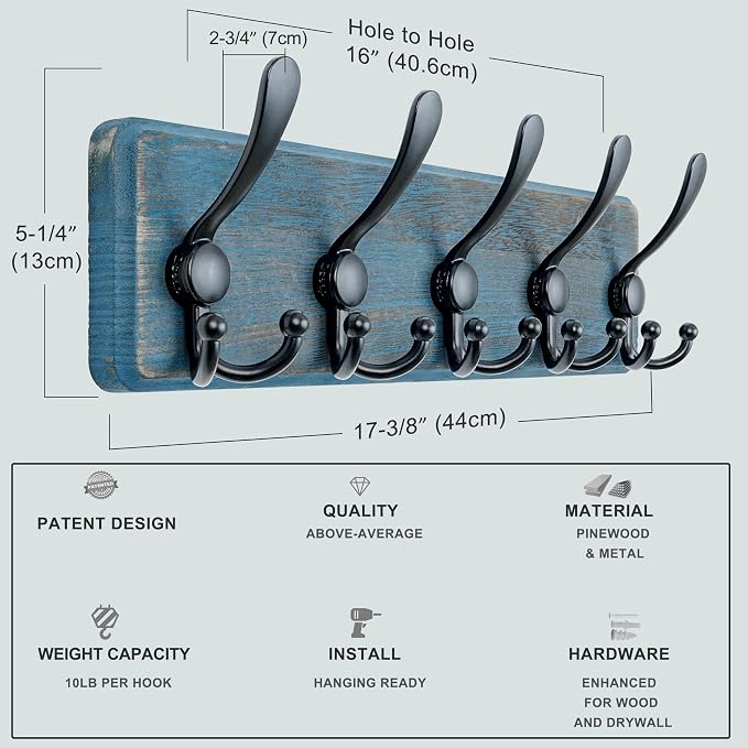 Dseap Coat Rack Wall Mount - Image 6