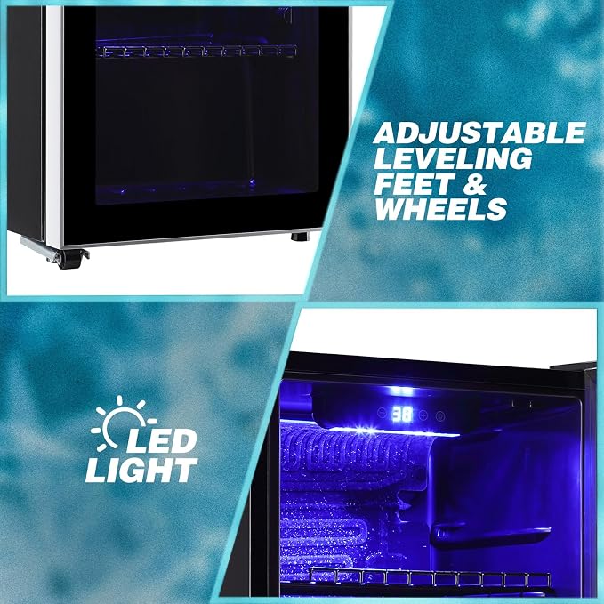 WANAI Mini Fridge Cooler 120 Can Beverage Refrigerator - Image 7