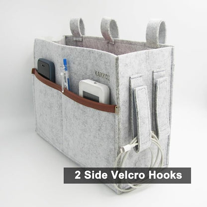 Bedside Caddy, Felt Bedside Storage Organizer, Hanging Storage Bag, Chair - Image 5