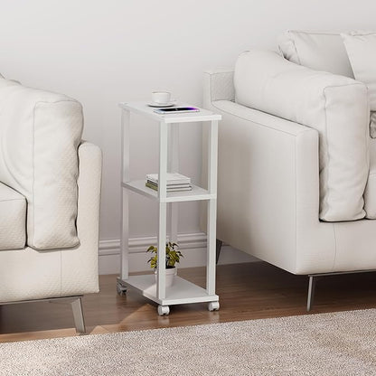 TUTOTAK Small Side Table, Narrow End Table, Bedside Table, Couch Side Table - Image 4