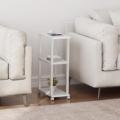 TUTOTAK Small Side Table, Narrow End Table, Bedside Table, Couch Side Table - Image 7