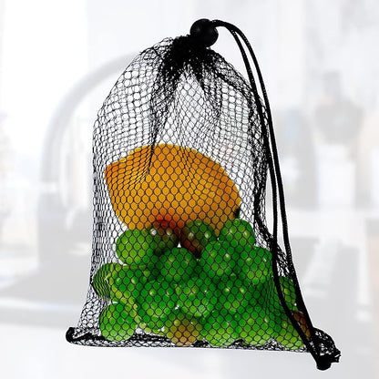 TecUnite 10 Pcs Mesh Bags Drawstring Laundry Bags Large Nylon Mesh Gift - Image 6