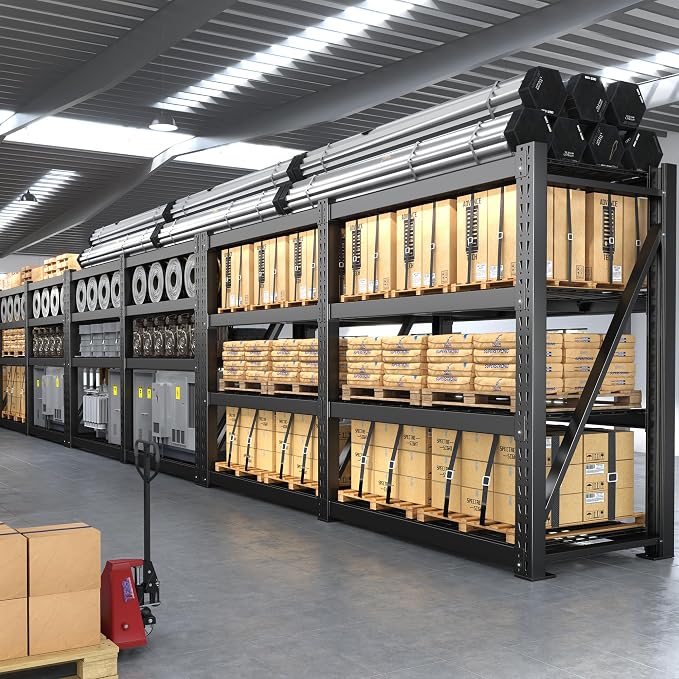 Bepatio 93" W 4-Tier Industrial Garage Shelving 9348LBS Heavy Duty Shelving - Image 8