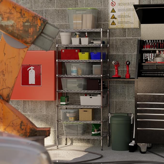 18" Deep x 30" Wide x 74" Height Wire Shelving Kit | 8-Tier | NSF Commercial - Image 7