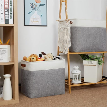 HNZIGE Large Storage Baskets Rectangular Storage Bins Baskets - Image 3