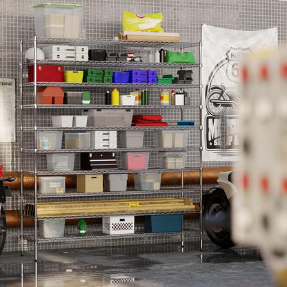 18" Deep x 72" Wide x 86" Height Wire Shelving Kit | 10-Tier | NSF Commercial - Image 4
