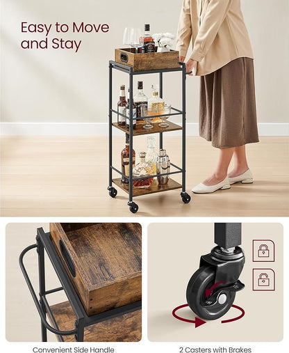 VASAGLE Kitchen Serving Cart - Image 4