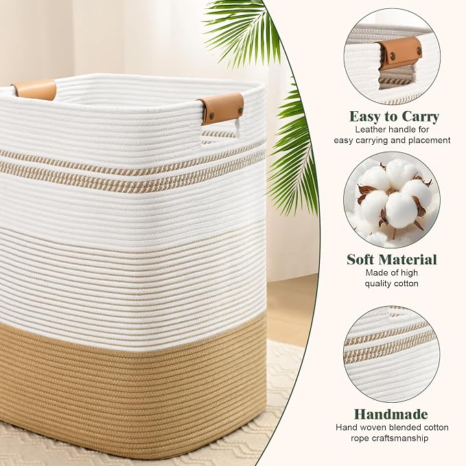 Laundry Hamper, 85L Tall Laundry Basket - Image 6