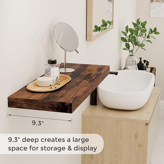 24 Inch Floating Shelves for Wall 2 Pack for Bedroom|Kitchen|Bathroom, Wall - Image 4