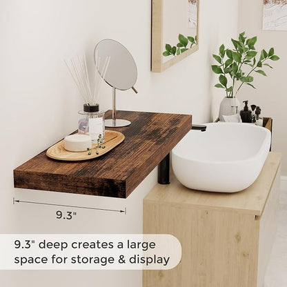 24 Inch Floating Shelves for Wall 2 Pack for Bedroom|Kitchen|Bathroom, Wall - Image 4