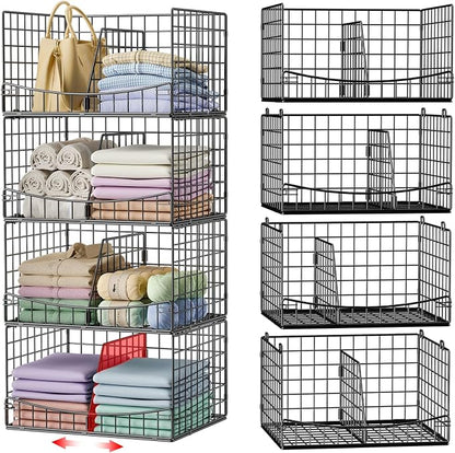 4-Tier Closet Organizers and Storage Shelves by Hongtamoya