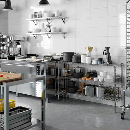 14" Deep x 54" Wide x 34" Height Wire Shelving Kit | 3-Tier | NSF Commercial - Image 8