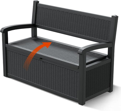 80 Gallon Outdoor Storage Box, Resin Patio Furniture by Unknown