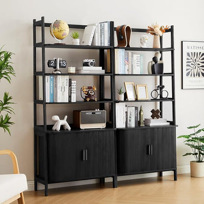 4-Tier Bookshelf, Tall Bookcase - Image 5