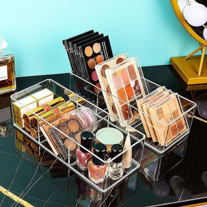 JessLab Acrylic Organizer, 2PK Cube Sections Makeup Organizer - Image 4