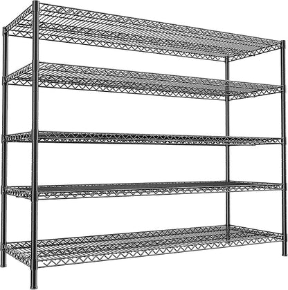 REIBII 55.5" W Storage Shelves 3200LBS Metal Shelving 5 Tier Wire Shelving Unit by REIBII