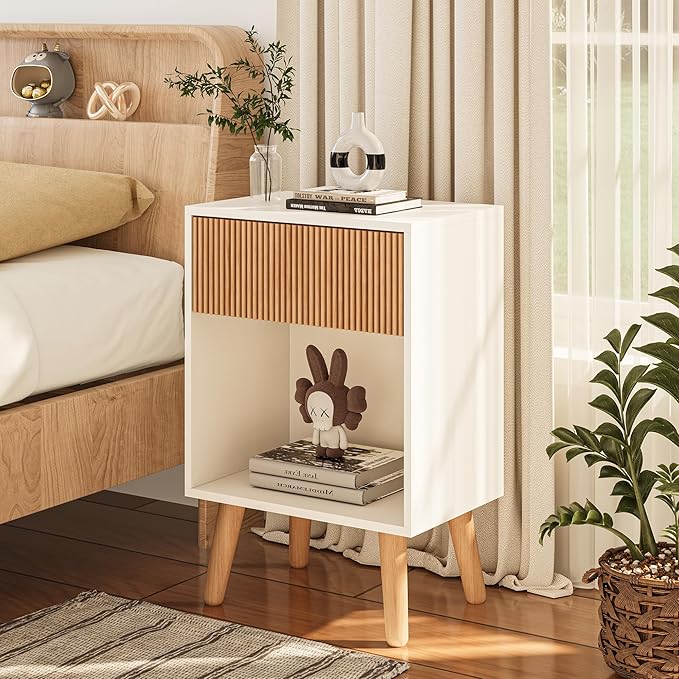 Fluted Nightstand, Modern Bedside Table - Image 5