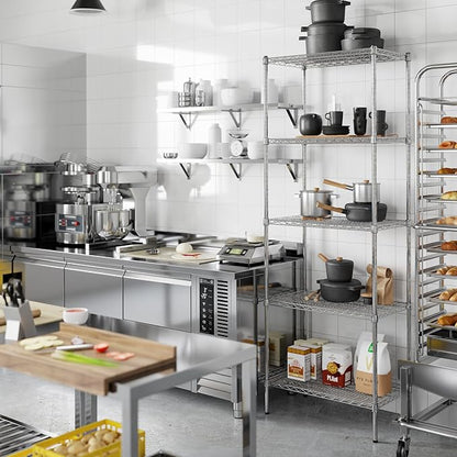 18" Deep x 30" Wide x 86" Height Wire Shelving Kit | 5-Tier | NSF Commercial - Image 7
