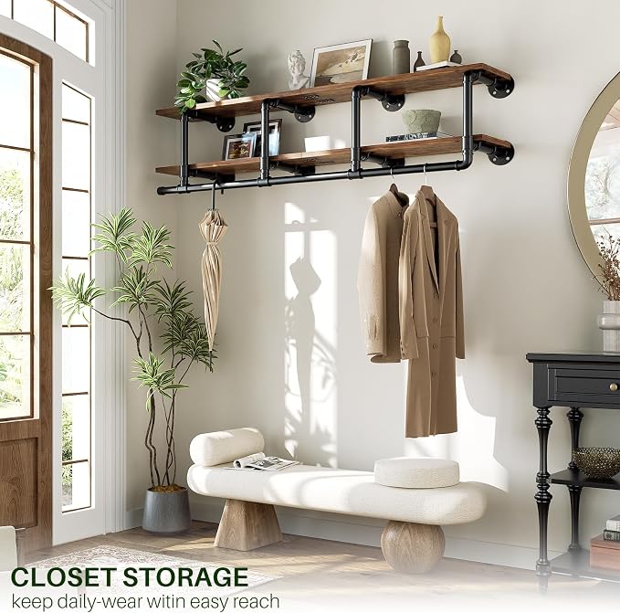 Aheaplus Industrial Pipe Clothes Rack - Image 6