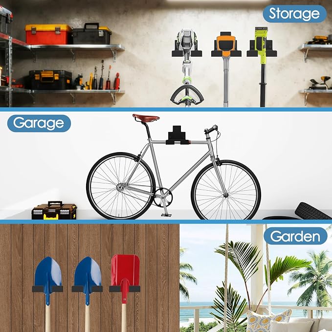 Heavy Duty Garage Organizer Wall Hanger, Weed Whackers Holder Wall Mounted - Image 6