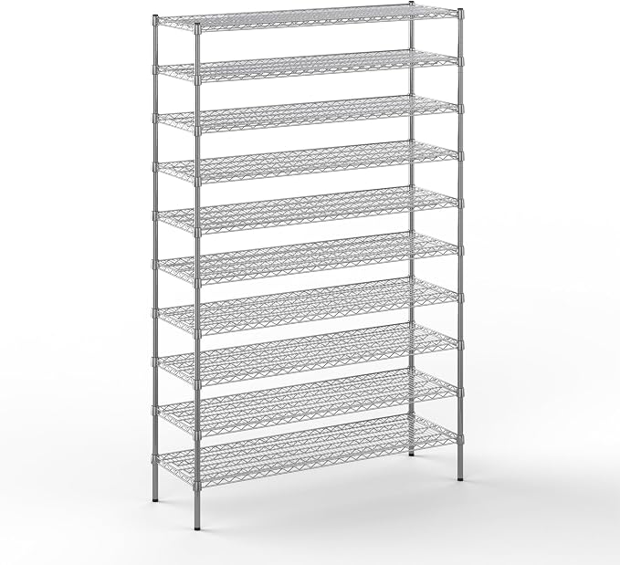 18" Deep x 54" Wide x 86" Height Wire Shelving Kit | 10-Tier | NSF Commercial by Regal+Altair