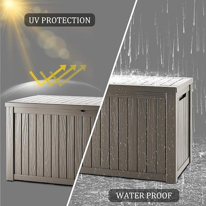 TARKARI 180 Gallon Lockable Resin Deck Box, Waterproof & UV-Resistant Outdoor - Image 6