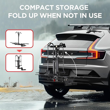Young 200 lbs. Capacity Hitch Mounted 2-Bike Rack - Image 5