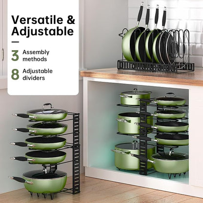 MUDEELA Pots and Pans Organizer Rack - Image 2