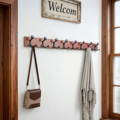 SKOLOO 43-Inch Wood Coat Rack Wall Mount - Image 3