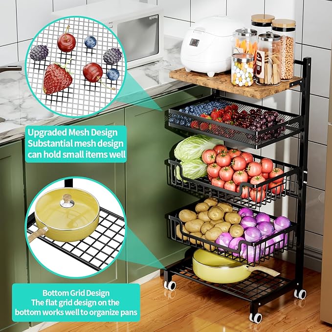 HapiRm Fruit Basket Kitchen Cart - Image 4