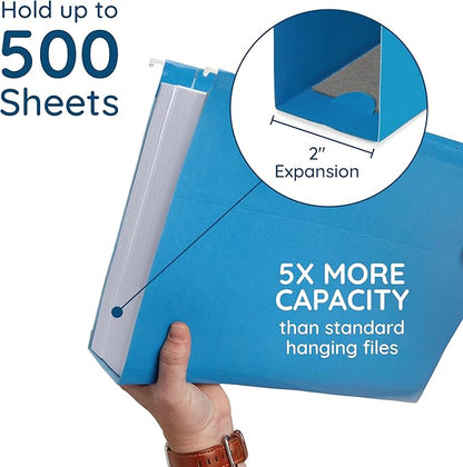 25 Blue Summit Supplies Legal Size Hanging File Folders - Image 3