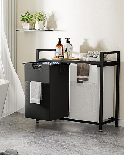 Lulive Double Laundry Hamper, 112L Laundry Sorter - Image 9