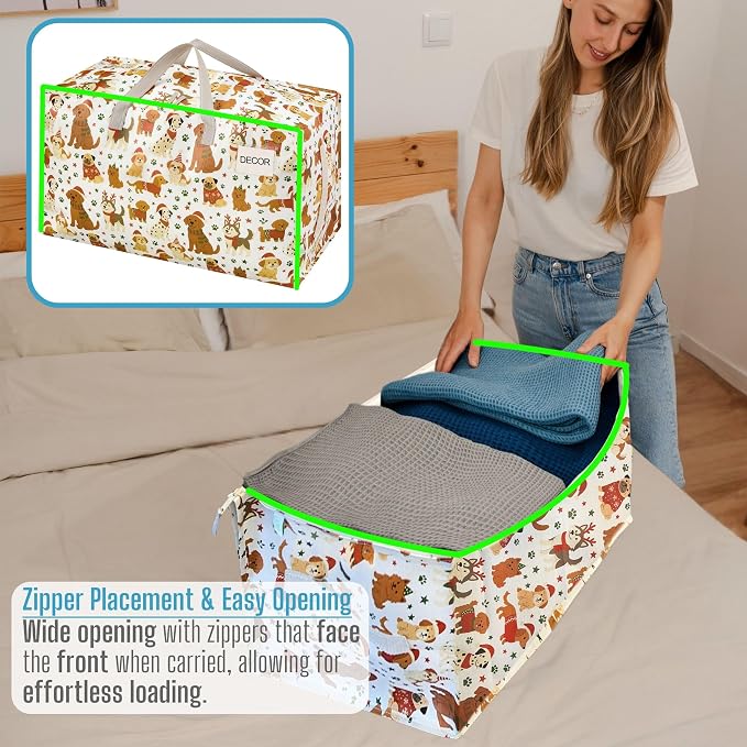 VENO 2 Pack Moving Bags and Large Christmas Decoration Storage Bins - Image 4