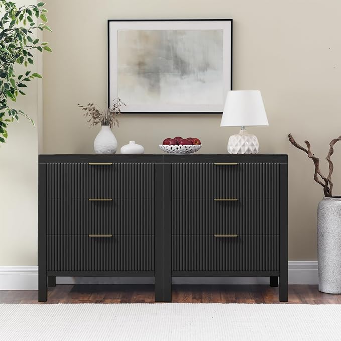 3 Drawer Dresser, Modern Wood Storage Chest of Drawers Organizer - Image 7